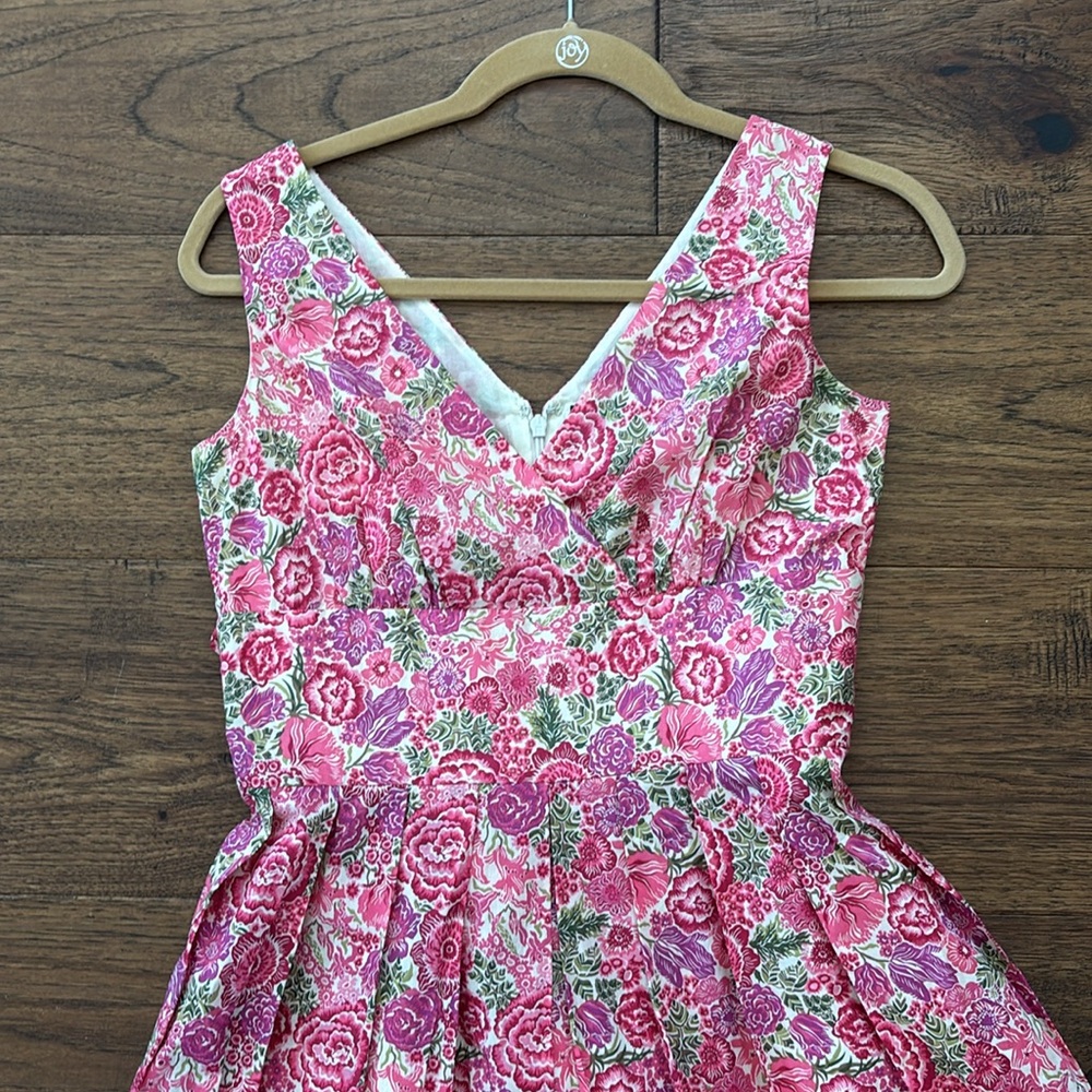 Brooks Brothers Liberty Rose Print cotton dress $298 -  Sz 4P - Picture 7 of 10